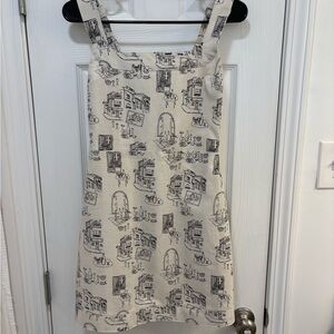 Abercrombie & Fitch Beige Graphic Midi Dress